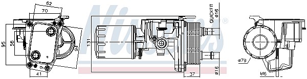 Nissens Ölkühler, Motoröl [Hersteller-Nr. 91337] für Citroën, Peugeot, Vauxhall, Ford, Ds, Opel, Toyota