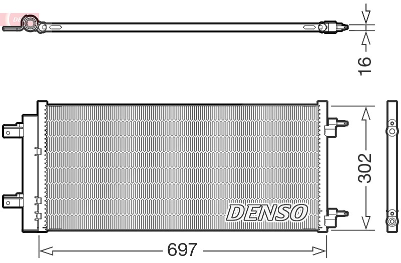 Denso Kondensator, Klimaanlage [Hersteller-Nr. DCN20044] für Opel