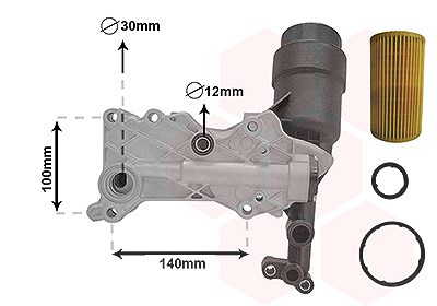 Van Wezel Ölkühler, Motoröl [Hersteller-Nr. 30013703] für Mercedes-Benz, Dodge, Jeep
