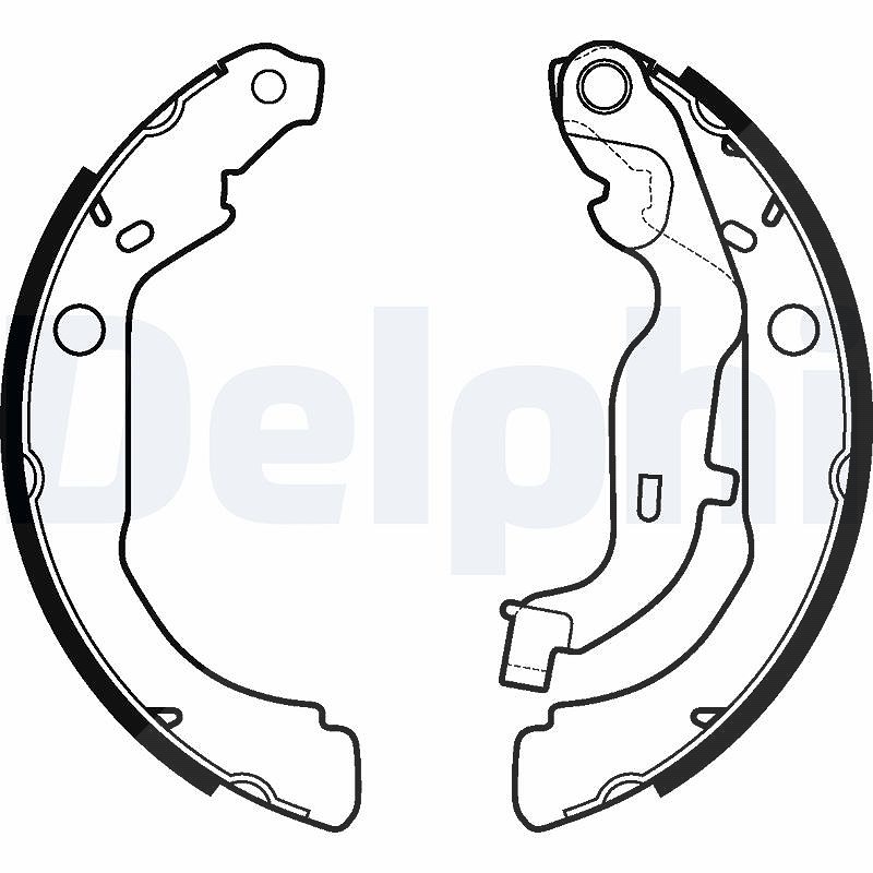 Delphi Bremsbackensatz [Hersteller-Nr. LS2127] für Renault, Dacia