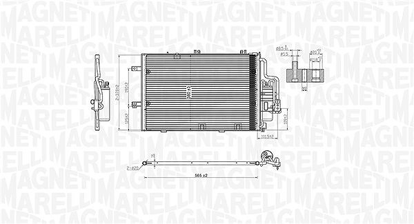 Magneti Marelli Kondensator, Klimaanlage [Hersteller-Nr. 350203770000] für Opel, Vauxhall