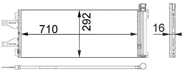 Mahle Kondensator, Klimaanlage [Hersteller-Nr. AC368000P] für Peugeot, Fiat, Citroën