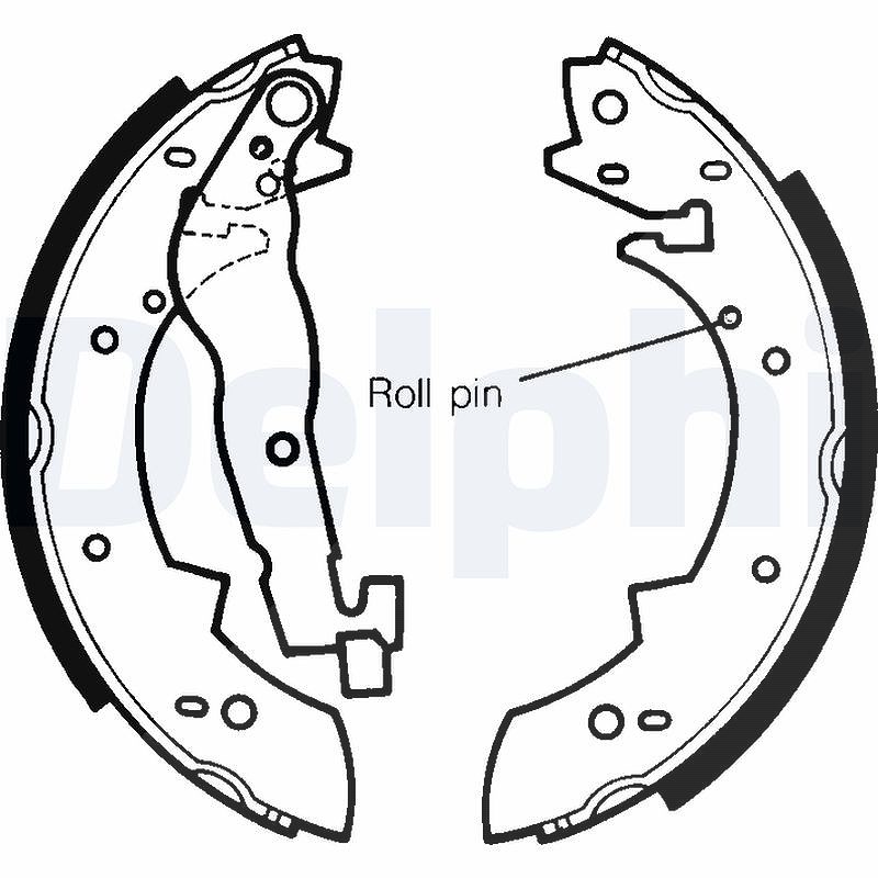 Delphi Bremsbackensatz [Hersteller-Nr. LS1233] für Suzuki, Renault, Alfa Romeo, Volvo, BMW, Talbot, Peugeot
