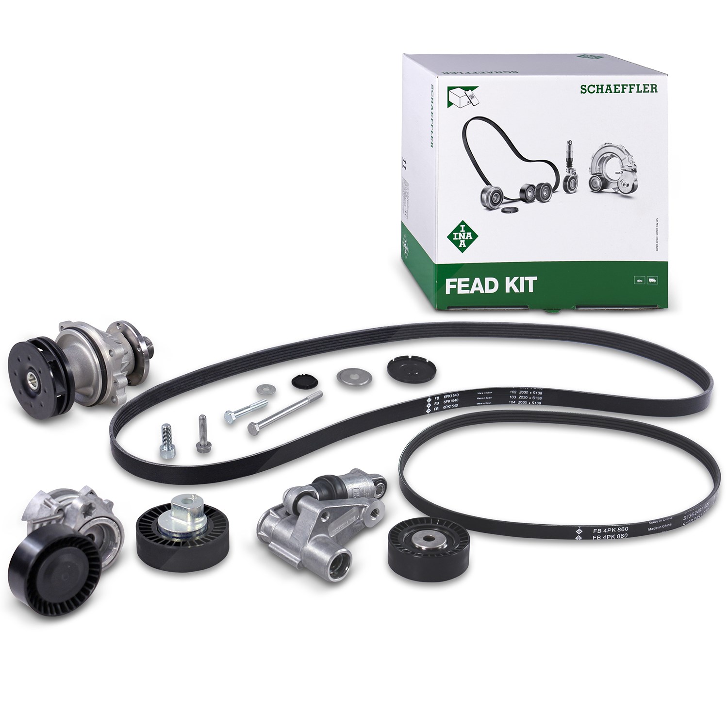 Schaeffler Ina Wasserpumpe + Keilrippenriemensatz [Hersteller-Nr. 529005330] für BMW