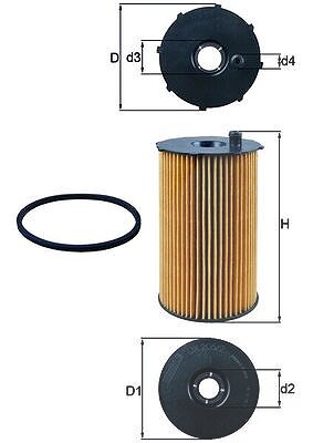 Mahle Ölfilter [Hersteller-Nr. OX205/2D] für Citroën, Jaguar, Land Rover, Peugeot