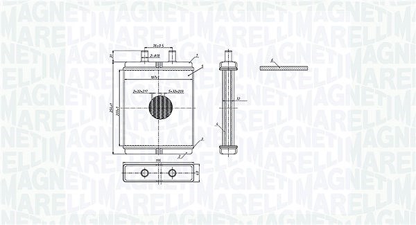Magneti Marelli Wärmetauscher, Innenraumheizung [Hersteller-Nr. 350218308000] für Iveco