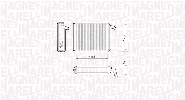 Magneti Marelli Wärmetauscher, Innenraumheizung [Hersteller-Nr. 350218054000] für Fiat, Seat