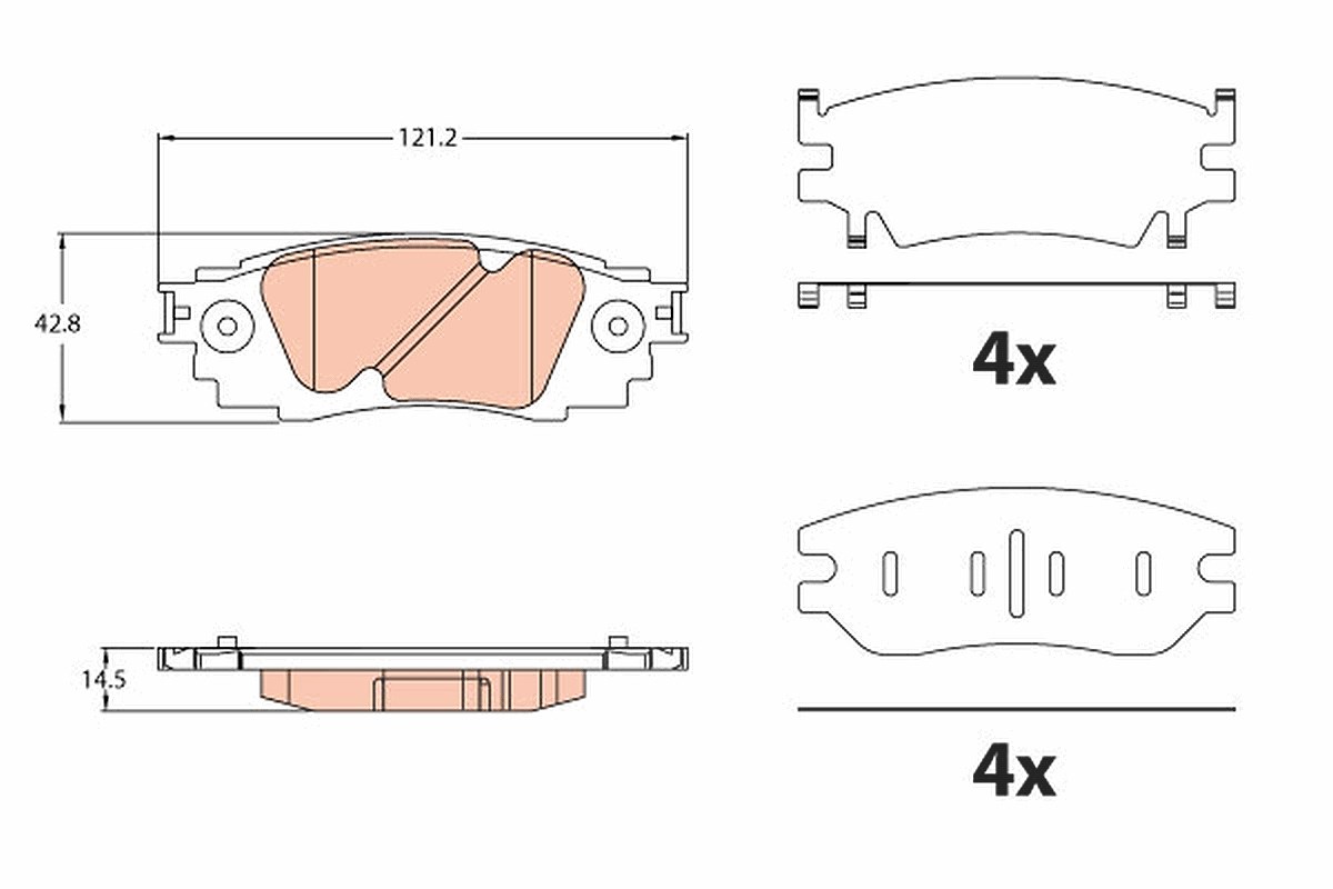Trw Bremsbeläge hinten (Satz) [Hersteller-Nr. GDB2183] für Lexus, Toyota
