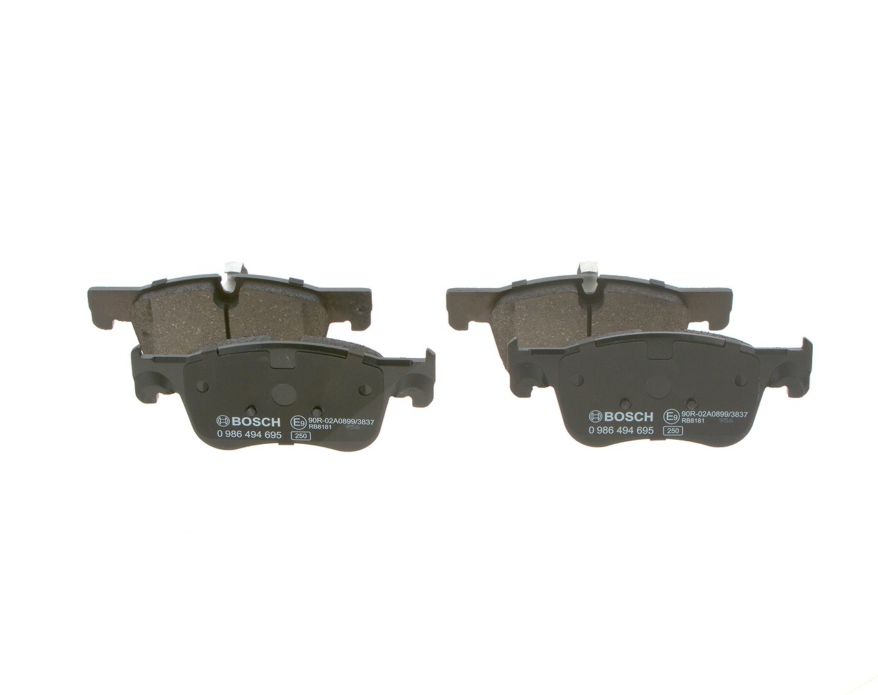 Bosch Bremsbeläge vorne (Satz) [Hersteller-Nr. 0986494695] für Citroën, Opel, Peugeot, Vauxhall