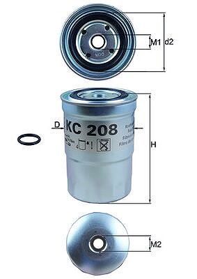 Mahle Kraftstofffilter [Hersteller-Nr. KC208] für Mitsubishi