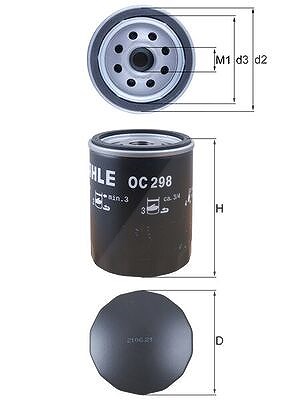 Mahle Ölfilter [Hersteller-Nr. OC298] für Land Rover