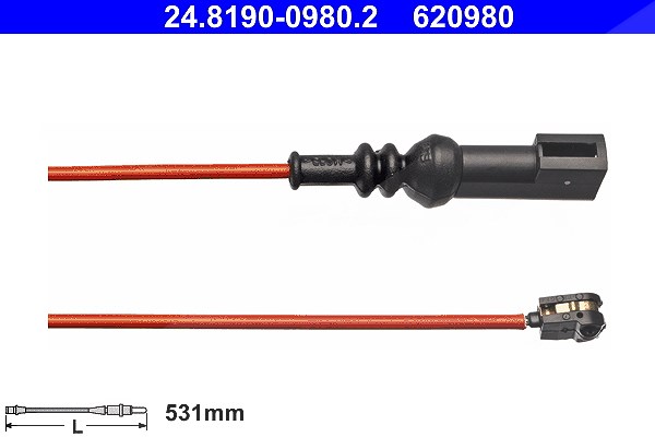 Ate Verschleisswarnkontakt Hinterachse [Hersteller-Nr. 24.8190-0980.2] für Ford