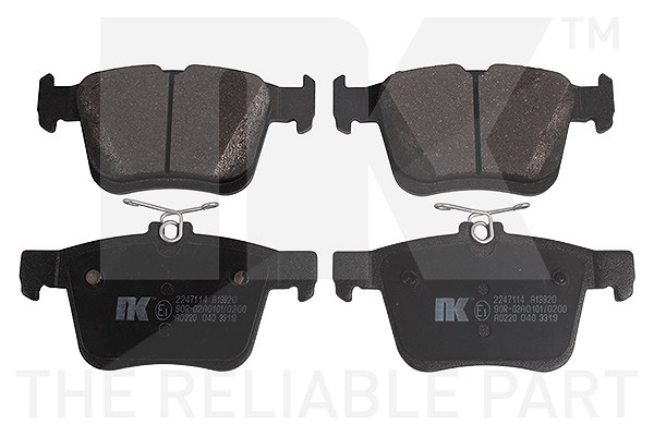 Nk Bremsbeläge hinten (Satz) [Hersteller-Nr. 2247114] für Audi, VW, Skoda, Seat