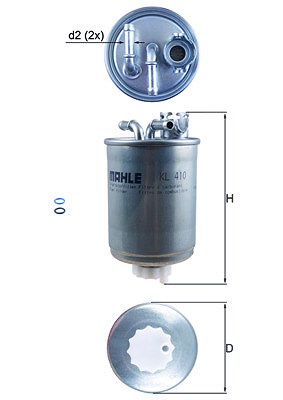 Mahle Kraftstofffilter [Hersteller-Nr. KL410D] für Seat, VW