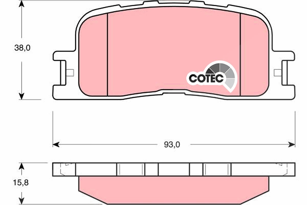 Trw Bremsbeläge hinten (Satz) [Hersteller-Nr. GDB3374] für Toyota, Lexus