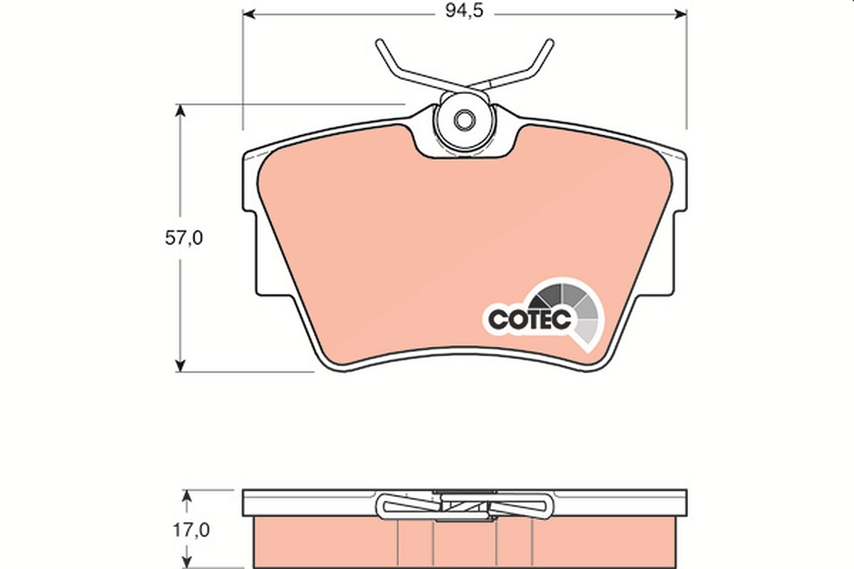 Trw Bremsbeläge hinten (Satz) [Hersteller-Nr. GDB1479] für Opel, Vauxhall, Nissan, Renault, Fiat