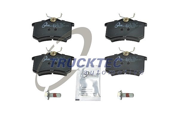 Trucktec Automotive Bremsbeläge hinten (Satz) [Hersteller-Nr. 07.35.105] für Opel, Citroën, VW, Peugeot, Skoda, Ford, Lancia, Renault, Audi, Vauxhall,