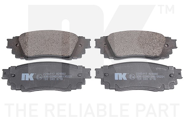 Nk Bremsbeläge hinten (Satz) [Hersteller-Nr. 2245117] für Lexus, Toyota