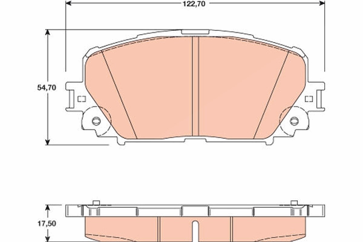 Trw Bremsbeläge vorne (Satz) [Hersteller-Nr. GDB3460] für Toyota