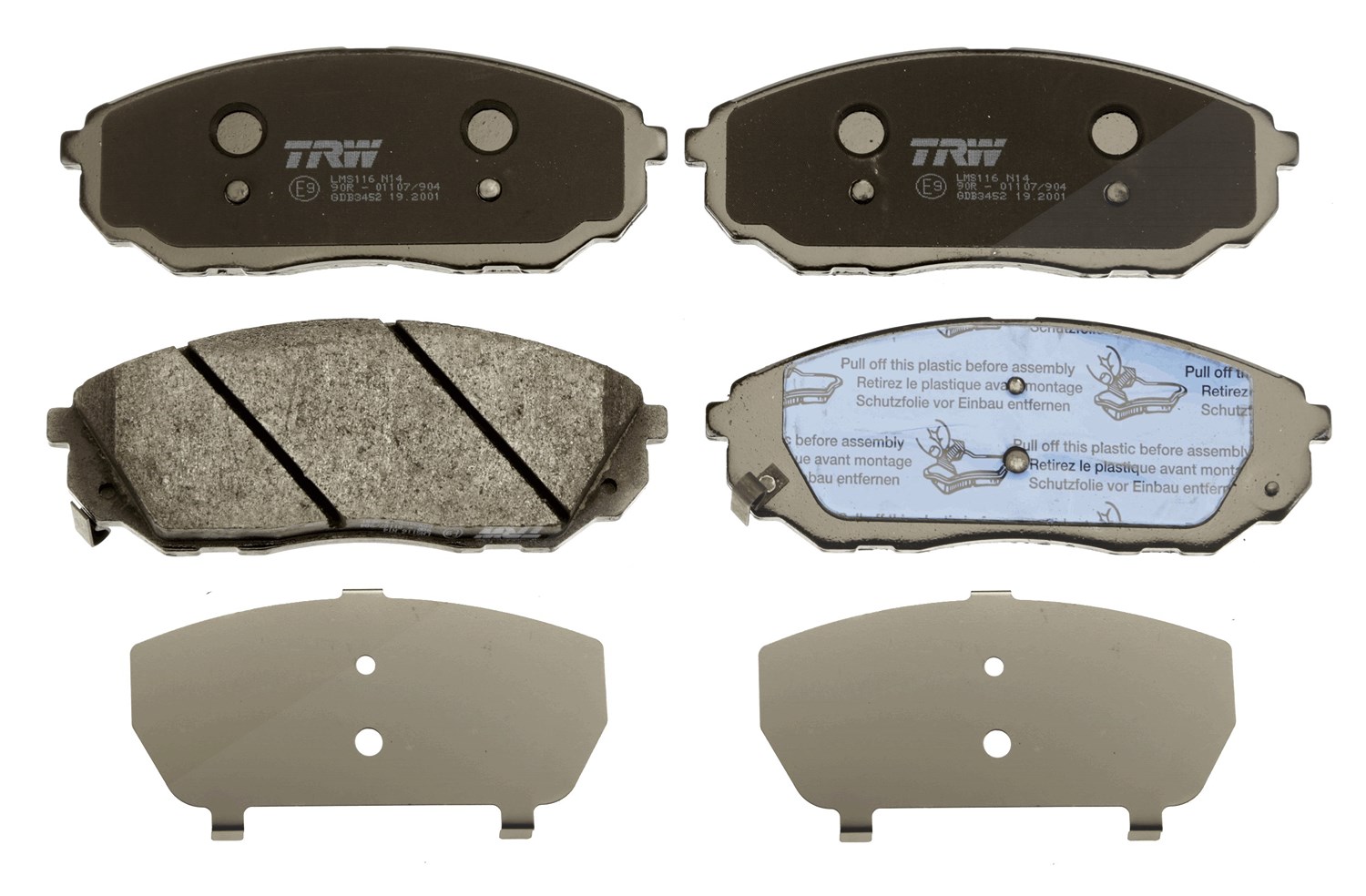 Trw Bremsbelagsatz, Scheibenbremse [Hersteller-Nr. GDB3452] für Kia