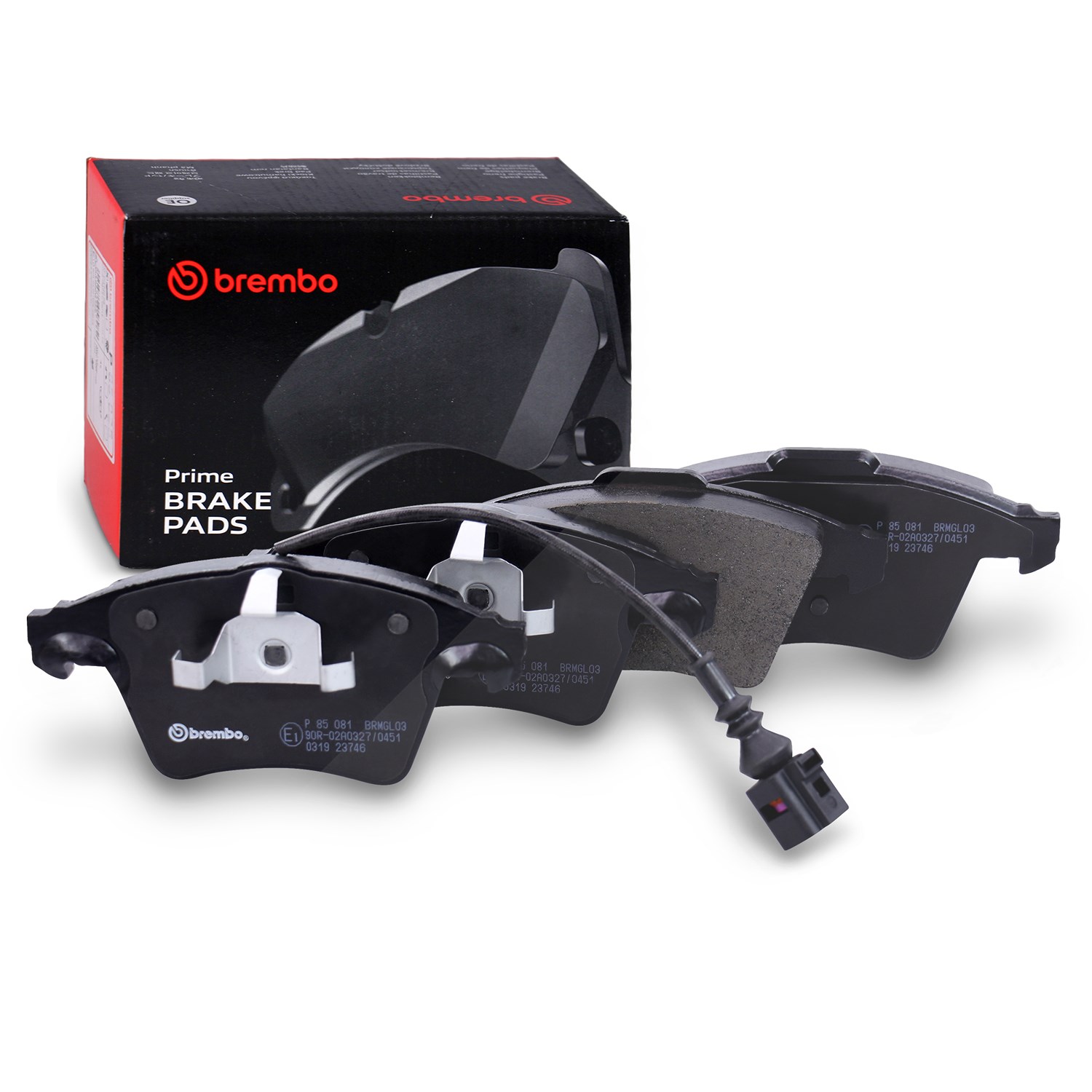 Brembo Bremsbelagsatz mit Warnkontakt vorne [Hersteller-Nr. P85081] für VW