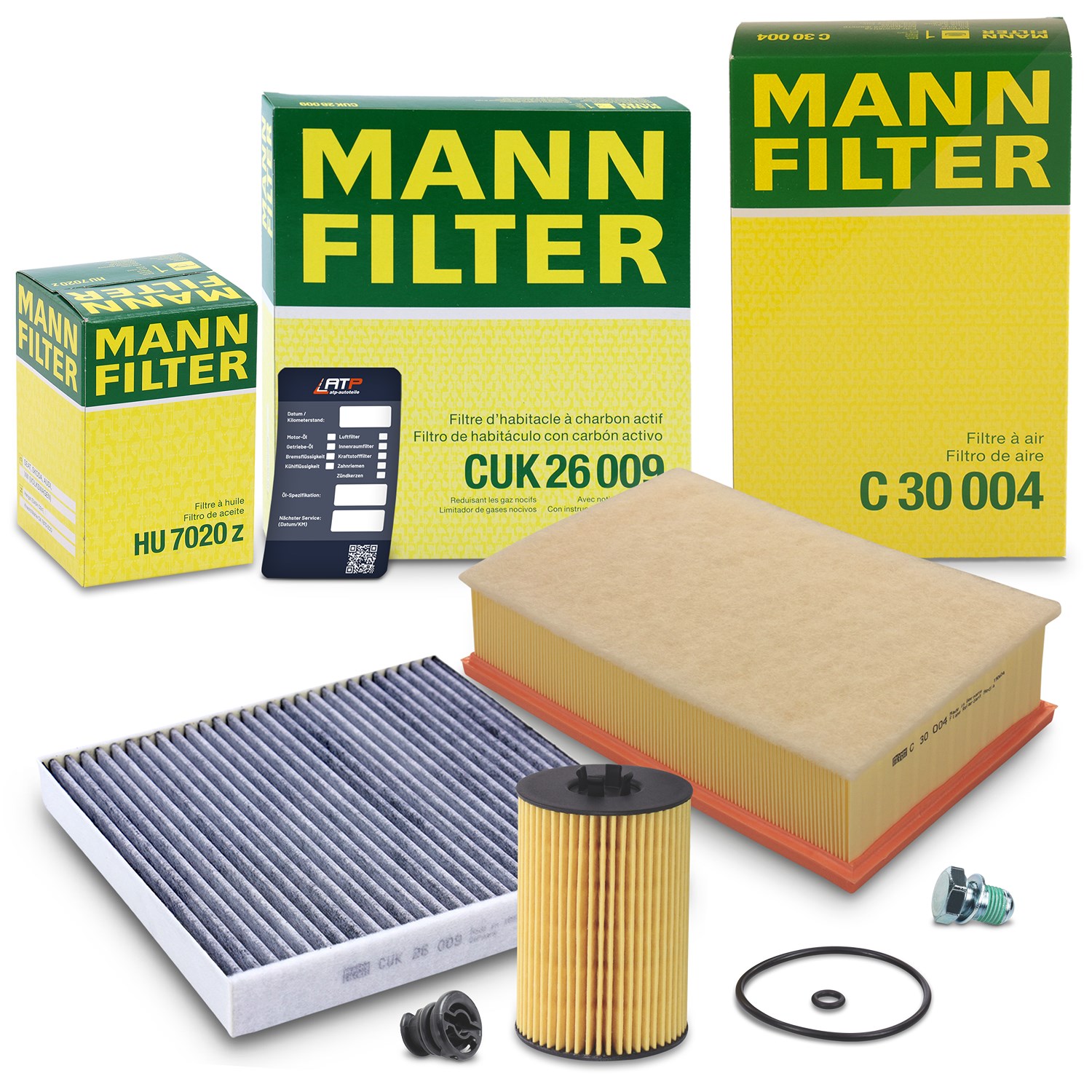 Mann-filter Inspektionspaket Filtersatz SET A [Hersteller-Nr. 10493420] für Audi, Seat, VW, Skoda