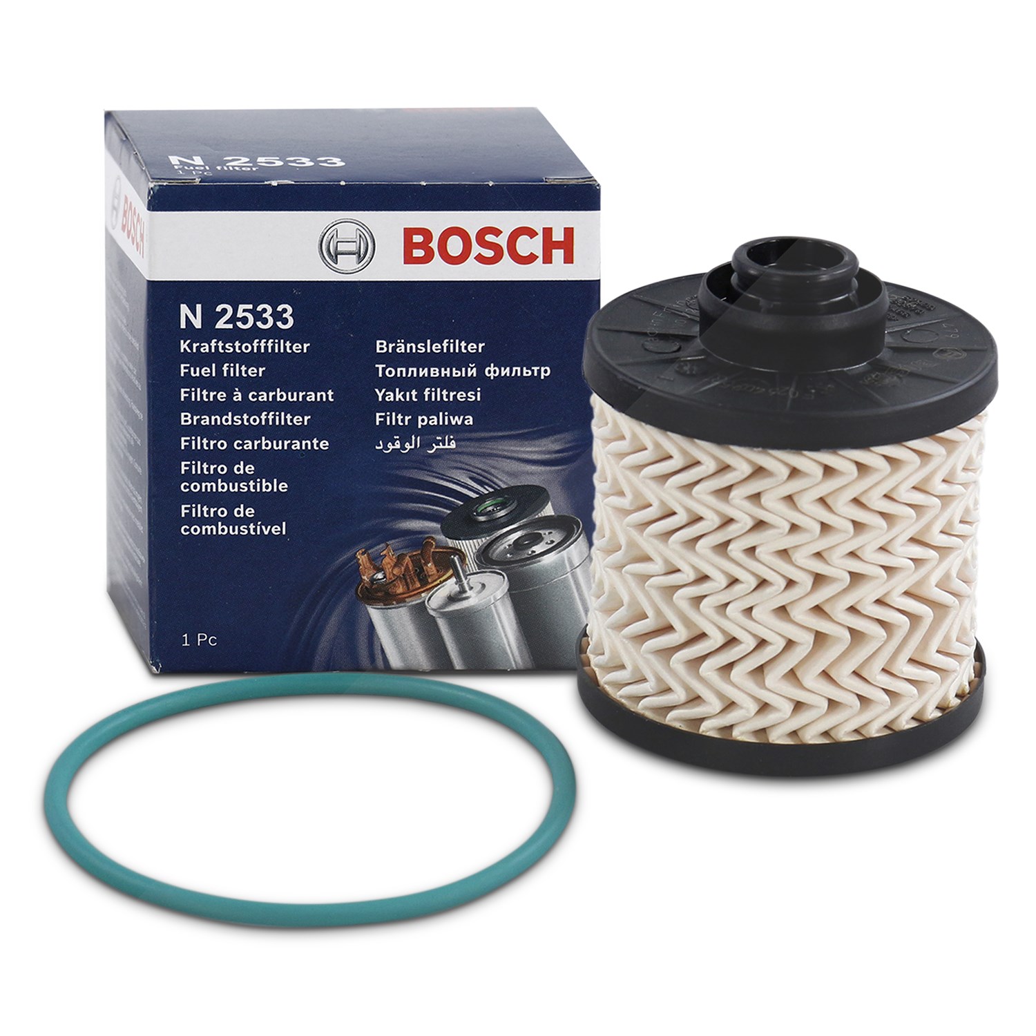 Bosch Kraftstofffilter [Hersteller-Nr. F026402533] für Vauxhall, Ford Usa, Peugeot, Citroën, Ds, Ford, Opel, Toyota