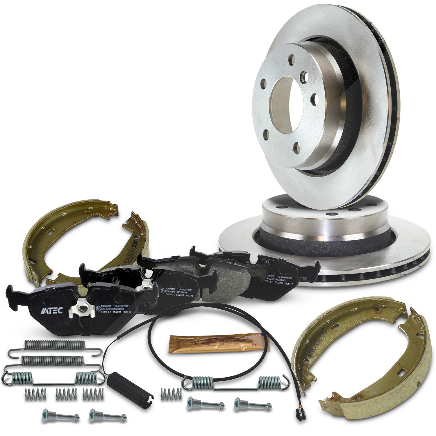 Bestprice Bremsscheiben + Bremsbeläge Hinterachse Belüftet [Hersteller-Nr. 10604017] für BMW