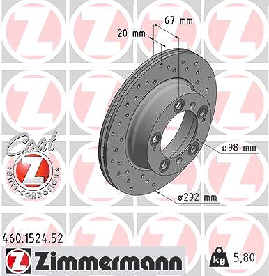 Zimmermann Bremsscheibe [Hersteller-Nr. 460.1524.52] für Porsche