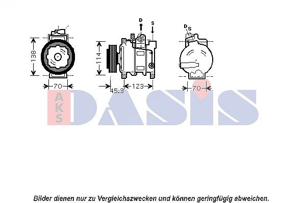 Aks Dasis Kompressor, Klimaanlage [Hersteller-Nr. 851552N] für Audi