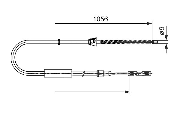Bosch Seilzug, Feststellbremse [Hersteller-Nr. 1987482125] für Audi
