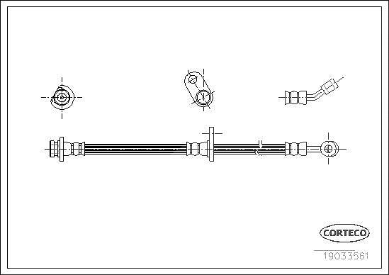 Corteco Bremsschlauch ERSTAUSRÜSTERQUALITÄT [Hersteller-Nr. 19033561] für Honda