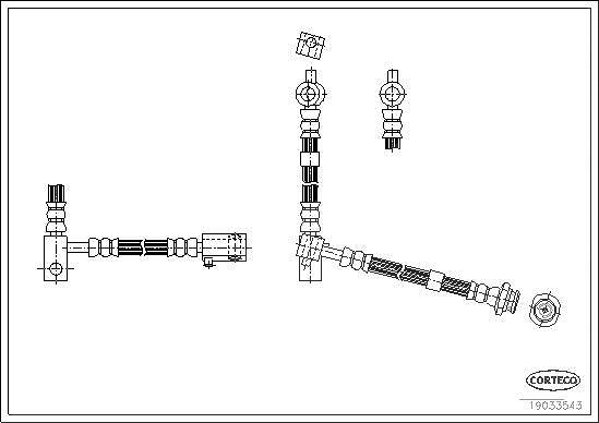 Corteco Bremsschlauch ERSTAUSRÜSTERQUALITÄT [Hersteller-Nr. 19033543] für Nissan