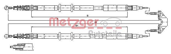 Metzger Autoteile Seilzug, Feststellbremse [Hersteller-Nr. 11.5953] für Opel