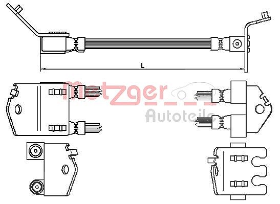 Metzger Autoteile Bremsschlauch [Hersteller-Nr. 4112539] für Ford