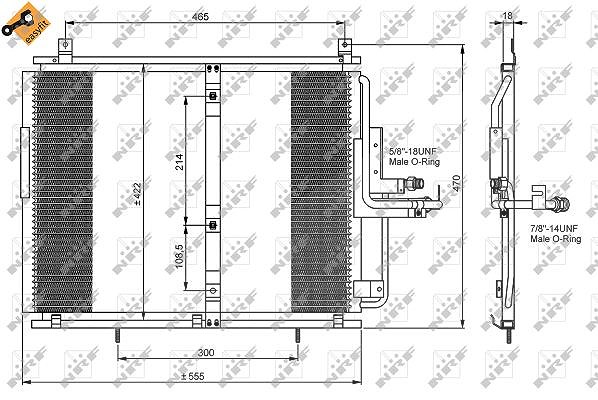 Nrf Kondensator 543x435 [Hersteller-Nr. 35244] für Mercedes-Benz