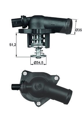 Mahle Thermostat, Kühlmittel [Hersteller-Nr. TI17109] für VW, Audi