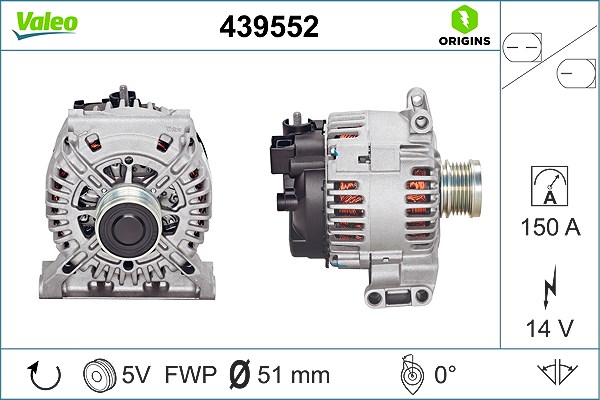 Valeo Generator [Hersteller-Nr. 439552] für Mercedes-Benz