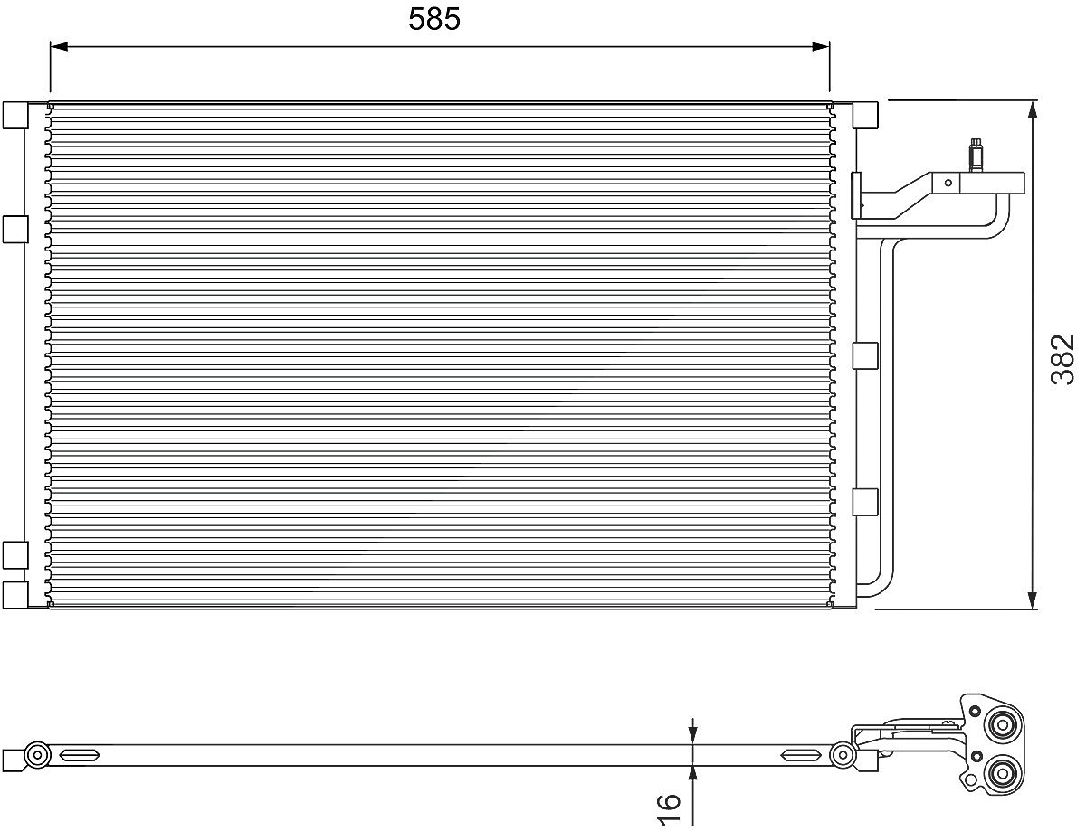 Valeo Kondensator, Klimaanlage [Hersteller-Nr. 814416] für Volvo
