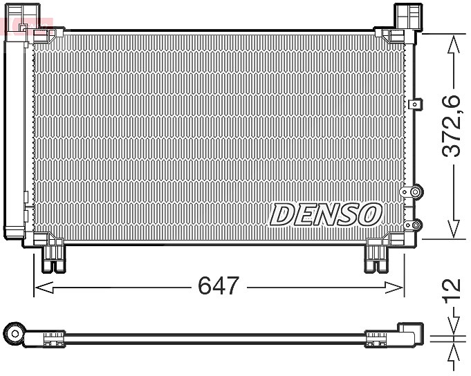 Denso Kondensator, Klimaanlage [Hersteller-Nr. DCN50053] für Lexus