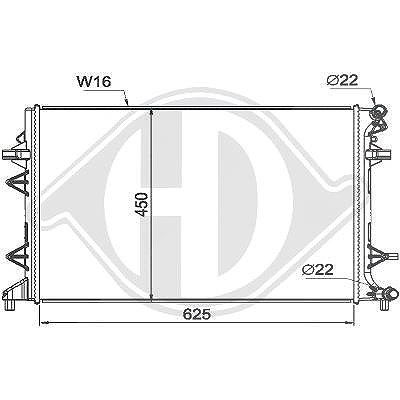Diederichs Kühler, Motorkühlung [Hersteller-Nr. DCM3907] für VW