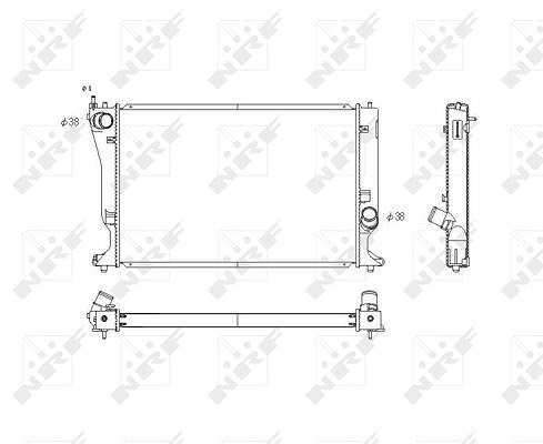 Nrf Kühler, Motorkühlung [Hersteller-Nr. 53768] für Toyota