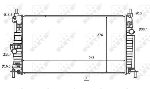 Nrf Kühler, Motorkühlung [Hersteller-Nr. 59068] für Mazda