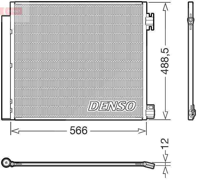 Denso Kondensator, Klimaanlage [Hersteller-Nr. DCN46026] für Nissan, Renault