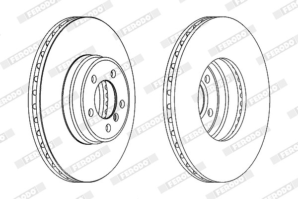 Ferodo 1x Bremsscheibe [Hersteller-Nr. DDF1411C-1] für Land Rover