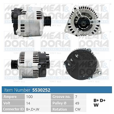 Meat & Doria Generator [Hersteller-Nr. 5530252] für Land Rover