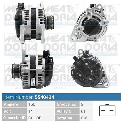 Meat & Doria Generator [Hersteller-Nr. 5540434] für Alfa Romeo, Fiat