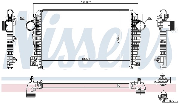 Für NISSENS 96258 intercooler VW AMAROK 10- - Bild 5