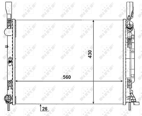 Nrf Kühler, Motorkühlung [Hersteller-Nr. 53001] für Renault