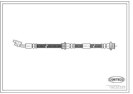 Corteco Bremsschlauch ERSTAUSRÜSTERQUALITÄT [Hersteller-Nr. 19032325] für Nissan